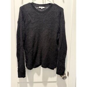 Women’s Madewell Ribbed Alpaca-Blend Crewneck Sweater Small S Black Oversized